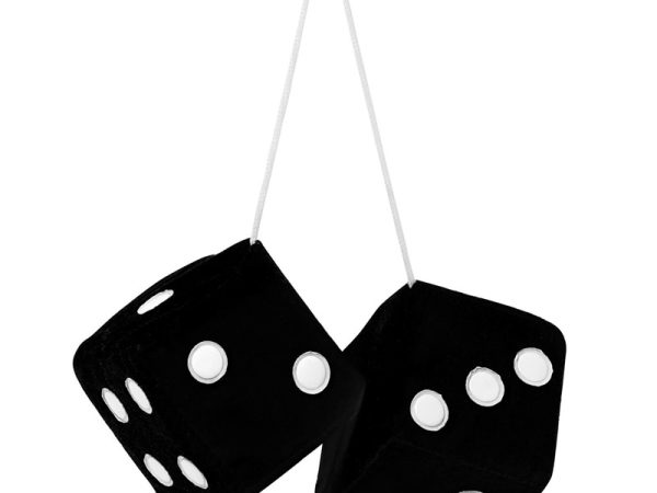 Ζάρια μαύρα κρεμαστά διακοσμητικά με άρωμα ροδάκινο