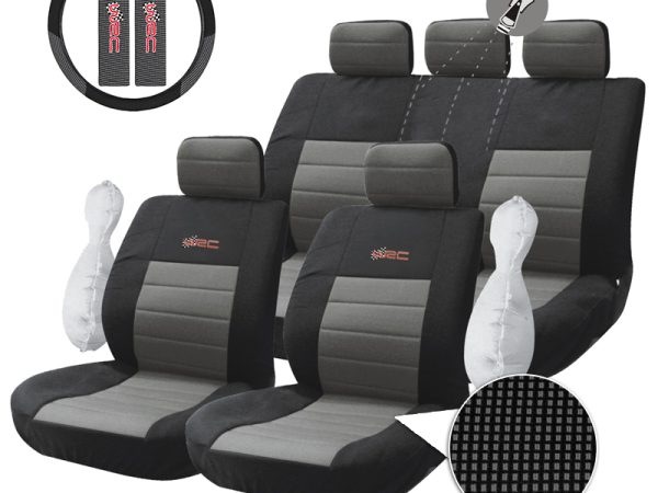 Καλύμματα σετ 3 σε1 WRC - Μαύρο/γκρί