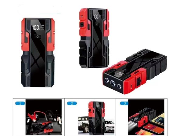 Εκκινητής Μπαταρίας 16000mAh 600A με Φακό & USB