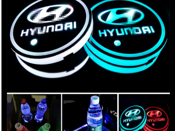 Φωτιζόμενο σουβέρ ποτηροθήκης με logo Hyundai - 1 τεμάχιο