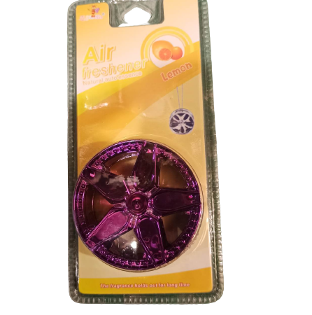 Αρωματικό κρεμαστό σε σχήμα ζάντας μώβ - Λεμόνι