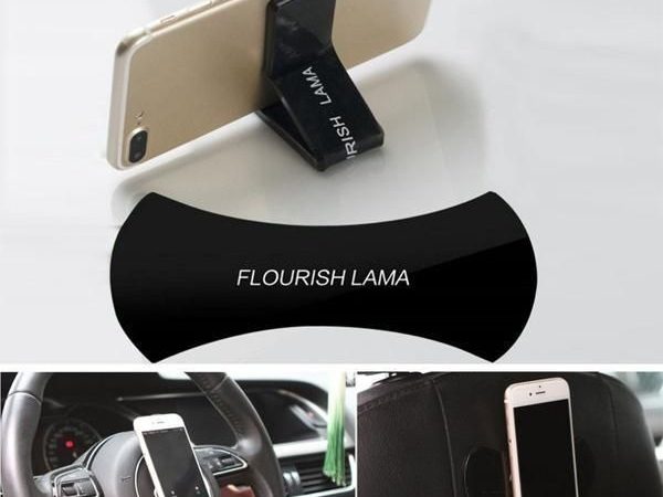 Εύκαμπτη Αντιολισθητική Βάση Sticky Pad Holder για Κινητό κ.α - Flourish Lama Σετ 2 τμχ.