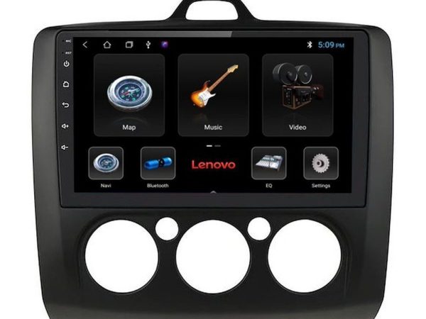 Lenovo Car Pad Ford Focus Manual AC 4Core Android 13 2+32GB Navigation Multimedia 9" (Μαύρο Χρώμα)