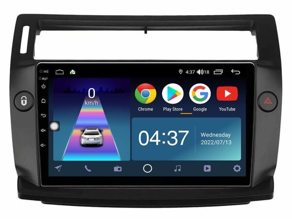 Bizzar LQ Series 4Core Android14 2+32GB Citroen C4 2004-2010 Navigation Multimedia Tablet 9" (μαύρο χρώμα) Με Carplay & Android Auto