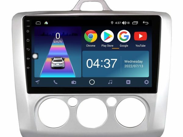 Bizzar LQ Series 4Core Android14 2+32GB Ford Focus Manual AC Navigation Multimedia Tablet 9" Με Carplay & Android Auto