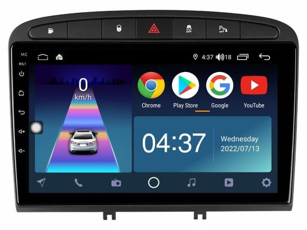 Bizzar LQ Series 4Core Android14 2+32GB Peugeot 308/RCZ Navigation Multimedia Tablet 9" Με Carplay & Android Auto