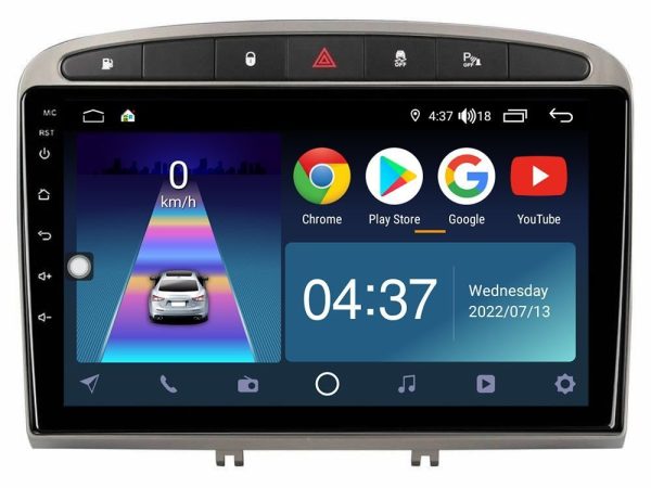 Bizzar LQ Series 4Core Android14 2+32GB Peugeot 308/RCZ Navigation Multimedia Tablet 9" (Ασημί Χρώμα) Με Carplay & Android Auto