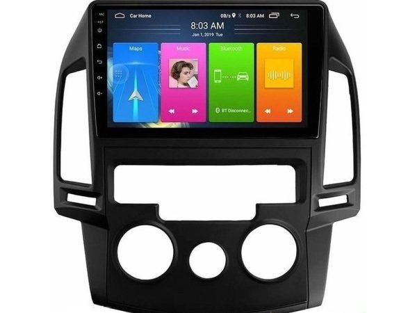 Bizzar 4T Series Hyundai i30 2007-2012 Manual A/C 4Core Android13 2+32GB Navigation Multimedia Tablet 9"