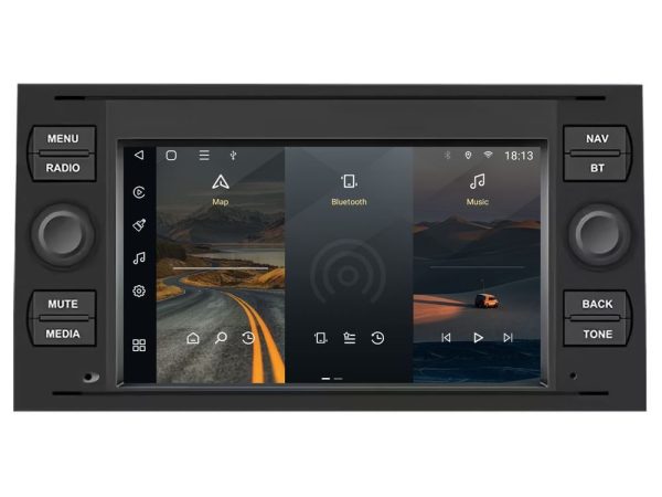 Bizzar Ford Old Universal 8core Android14 4+64GB Navigation Multimedia Deckless 7" με Carplay/AndroidAuto (OEM Style)