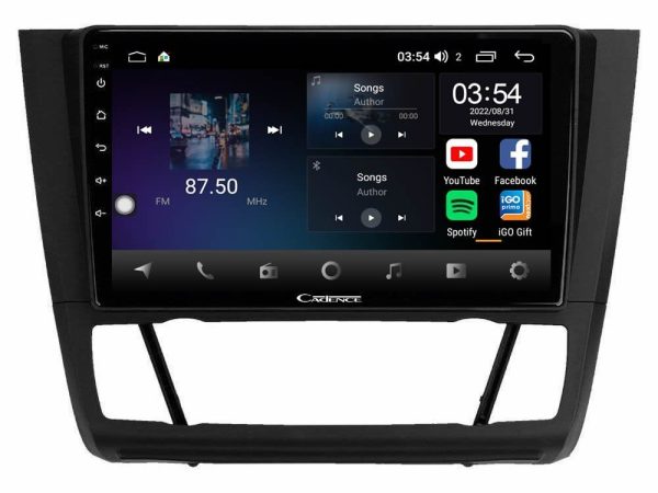Cadence X Series BMW 1Series E81/E82/E87/E88 (AUTO A/C) 8core Android 14 4+64GB Navigation Multimedia Tablet 9"