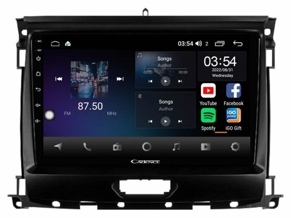 Cadence X Series Ford Ranger 2017-2022 8core Android 14 4+64GB Navigation Multimedia Tablet 9"