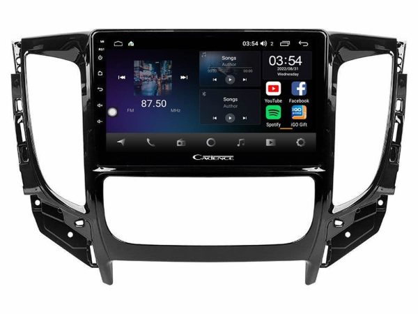 Cadence X Series Mitsubishi L200 2016-> & Fiat Fullback (Auto A/C) 8core Android 14 4+64GB Navigation Multimedia Tablet 9"