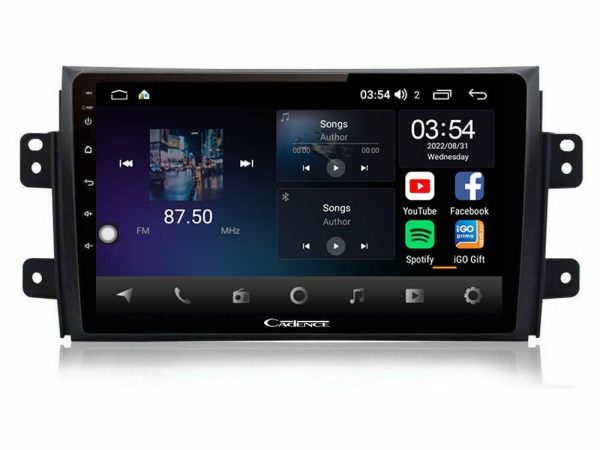 Cadence X Series Suzuki SX4 2006-2014 Fiat Sedici 2006-2014 8core Android 14 4+64GB Navigation Multimedia Tablet 9"