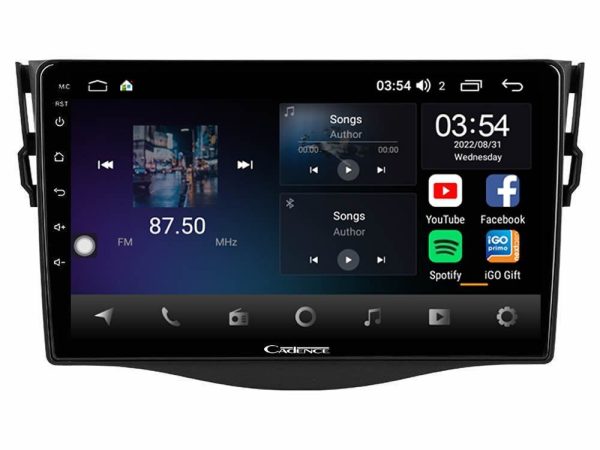 Cadence X Series Toyota RAV4 8core Android 14 4+64GB Navigation Multimedia 9"