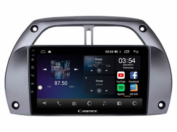 Cadence X Series Toyota RAV4 2001 - 2006 8core Android 14 4+64GB Navigation Multimedia Tablet 9"