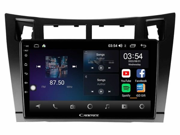 Cadence X Series Toyota Yaris 8core Android 14 4+64GB Navigation Multimedia Tablet 9" (Μαύρο Χρώμα)