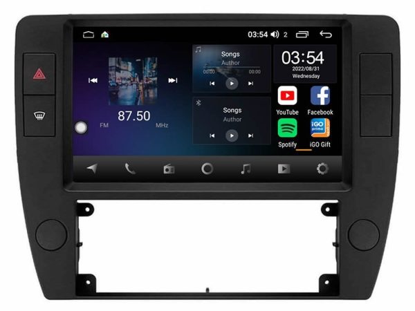 Cadence X Series VW Passat B5 2001-2005 8core Android 14 4+64GB Navigation Multimedia Tablet 9"