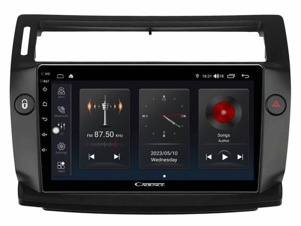 Cadence QG Series 8Core Android13 4+64GB Citroen C4 2004-2010 Navigation Multimedia Tablet 9" (μαύρο χρώμα)