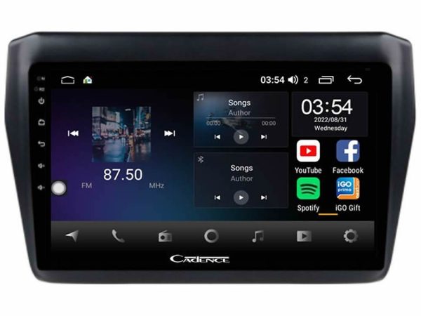 Cadence X Series Suzuki Swift 2017-2023 8core Android 14 4+64GB Navigation Multimedia Tablet 9"