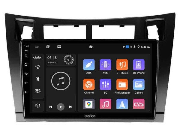 Clarion GL700 Lite Series 8Core Android11 6+128GB Toyota Yaris Navigation Multimedia Tablet 9" (Μαύρο Χρώμα) Με Carplay & Android Auto