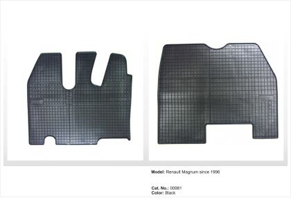 Λαστιχένια πατάκια Frogum για φορτηγό Renault Magnum (1996+) - 2τμχ.