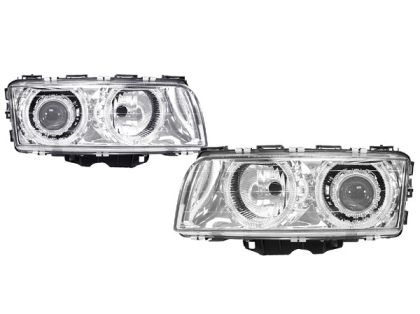 Φανάρια εμπρός angel eyes για BMW E38 (1994-1998) - chrome , χωρίς λάμπες (Η7) - σετ 2τμχ.