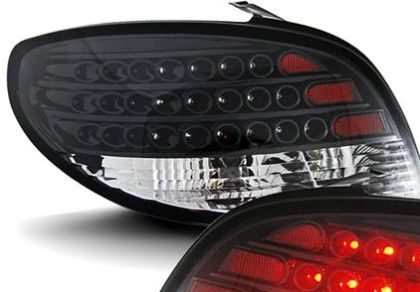Πίσω φανάρια led για Peugeot 206 - black - σετ 2τμχ.