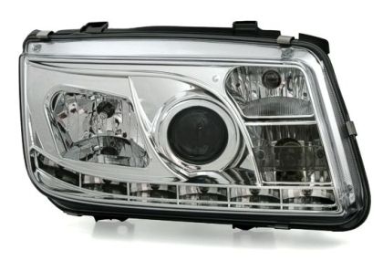 Φανάρια εμπρός led για Vw Bora - χρωμίου , με λάμπες (Η1) - σετ 2τμχ.