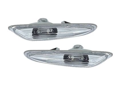 Φλας για BMW E46 (2001-2005) / E60 / E61 / X3 (2004-2009) - χρωμίου - σετ 2τμχ.