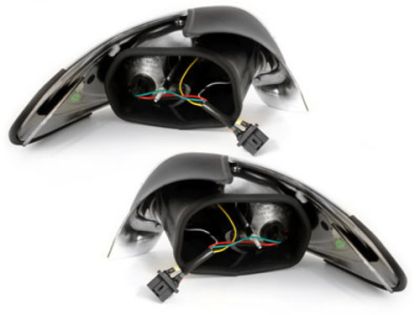 Πίσω φανάρια για Peugeot 206  3/5 πορτο  - μαύρα - σετ 2τμχ.