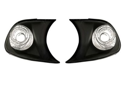 Φλας δίπλα στο φανάρι BMW E46 coupe (1999-2001) - μαύρο - σετ 2τμχ.