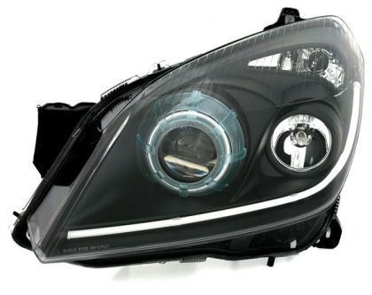 Φανάρια εμπρός led light bar για Opel Astra H (2004-2009) - μαύρα , χωρίς λάμπες (Η7) - σετ 2τμχ.