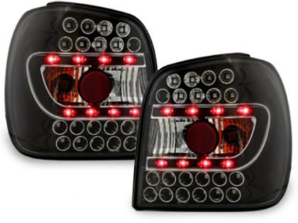 Πίσω φανάρια led για Vw Polo 6N (1994-1999) - μαύρα - σετ 2τμχ.