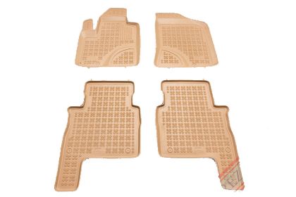 Λαστιχένια πατάκια Rezaw Plast για HYUNDAI Santa Fe II (2006-2012) - τύπου σκαφάκι - μπεζ - 4τμχ.
