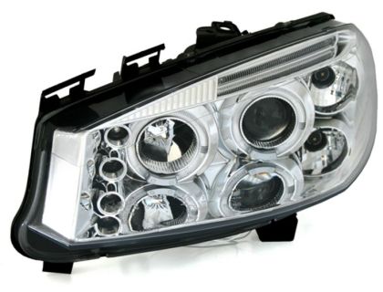 Φανάρια εμπρός angel eyes για Renault Megane (2002-2005) , με λάμπες (Η1) - σετ 2τμχ.
