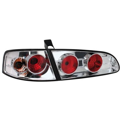Πίσω φανάρια για Seat ibiza 6L  (2002-2008) sedan / hatchback  - chrome - σετ 2τμχ.