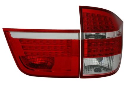 Πίσω φανάρια led για BMW X5 E70 (2007+) - chrome - σετ 2τμχ.
