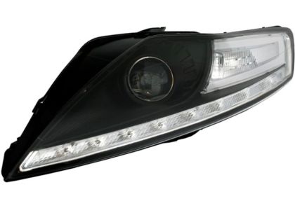 Φανάρια εμπρός led για Ford Mondeo (2008+) - μαύρα , με λάμπες (Η1) - σετ 2τμχ.