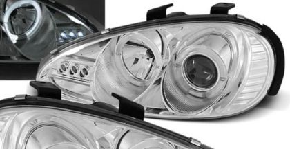 Φανάρια εμπρός angel eyes για Mazda MX 3 (1991-1998) , με λάμπες (Η1) - σετ 2τμχ.