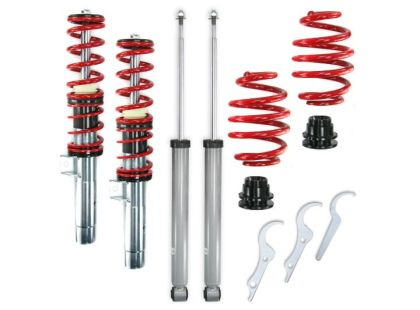 Ρυθμιζόμενη ανάρτηση για BMW E46 (1998-2005)  - κόκκινα ελατήρια - 4τμχ.