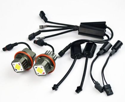 160W led για γνήσια angel eyes για BMW E39 / E60 / E53 X5 / E65 / E87 / E63 - λευκό χρώμα - 2τμχ.
