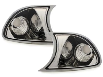 Φλας δίπλα στο φανάρι  BMW E46 coupe (2001-2003) - χρωμίου - σετ 2τμχ.