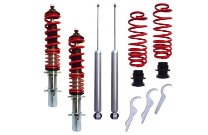 Ρυθμιζόμενη ανάρτηση για Audi A3 8L (1996-2003) / Golf 4 / Bora - κόκκινη - 4τμχ.