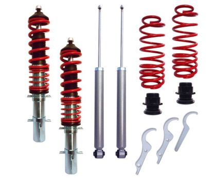 Ρυθμιζόμενη ανάρτηση για Vw Golf 4 / Bora / Audi A3 8L (1996-2003) - κόκκινη - 4τμχ.