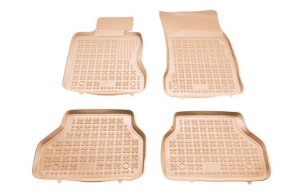 Λαστιχένια πατάκια Rezaw Plast για BMW σειρά 5 E60 / E61 (2002-2009 - τύπου σκαφάκι - μπεζ - 4τμχ.
