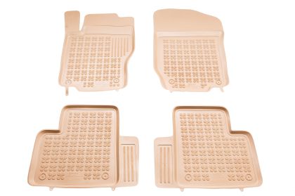 Λαστιχένια πατάκια Rezaw Plast για MERCEDES ML W164 (2005-2011) / GL X164 (2006-2012) - τύπου σκαφάκι - μπεζ - 4τμχ.