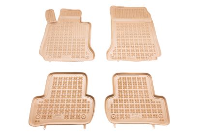 Λαστιχένια πατάκια Rezaw Plast για MERCEDES C-Class W204 (2007-2014) - τύπου σκαφάκι - μπεζ - 4τμχ.