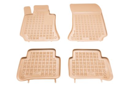 Λαστιχένια πατάκια Rezaw Plast για MERCEDES E-Class W212 (2009-2016) / CLS C218 (2011-2018) τύπου σκαφάκι - μπεζ - 4τμχ.