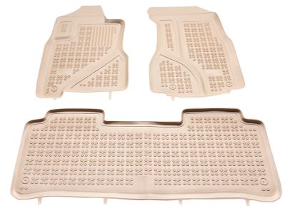 Λαστιχένια πατάκια Rezaw Plast για HONDA CR-V II (2002-2006) - τύπου σκαφάκι - μπεζ - 3τμχ.