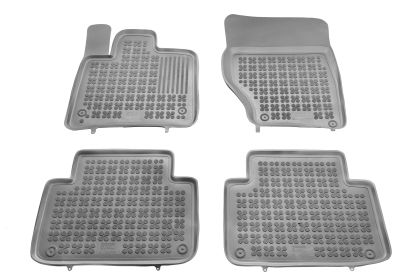 Λαστιχένια πατάκια Rezaw Plast για AUDI Q7 4L (2005-2015) τύπου σκαφάκι - γκρι - 4τμχ.